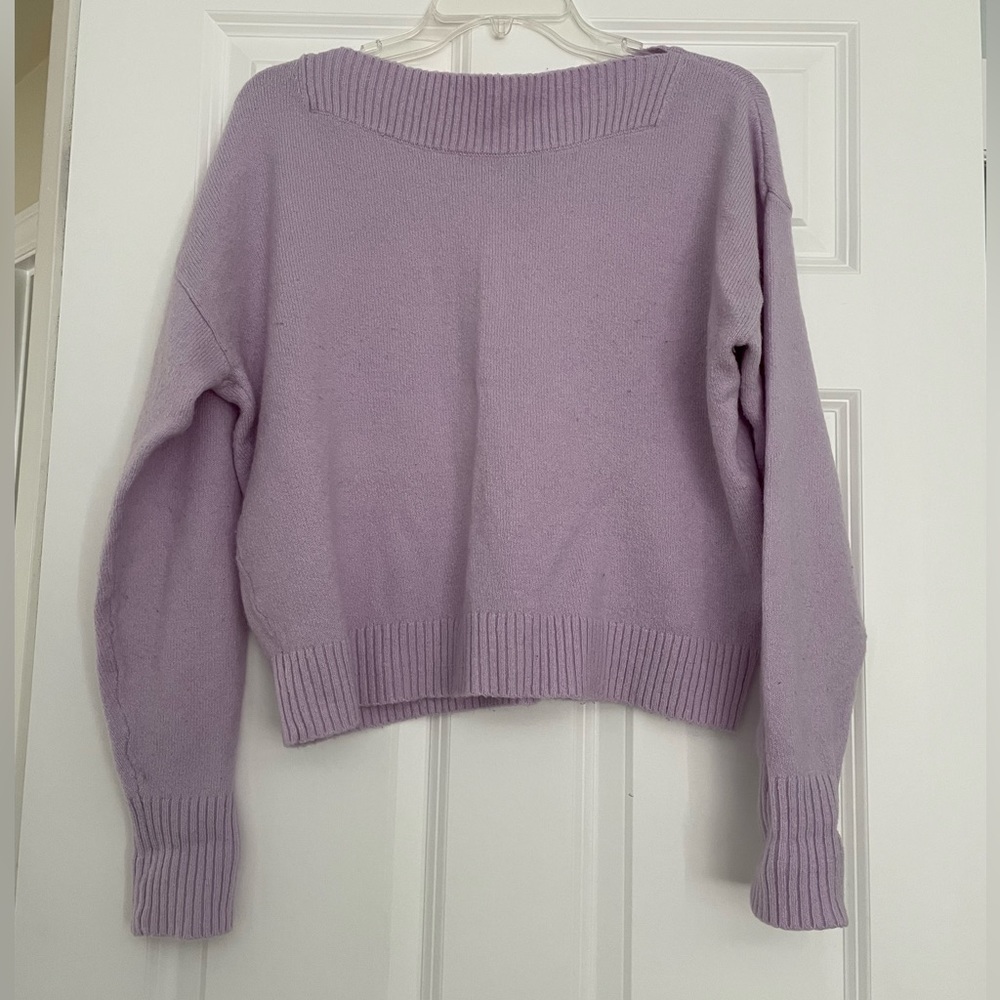 Halogen Purple Lilac Boatneck Sweater